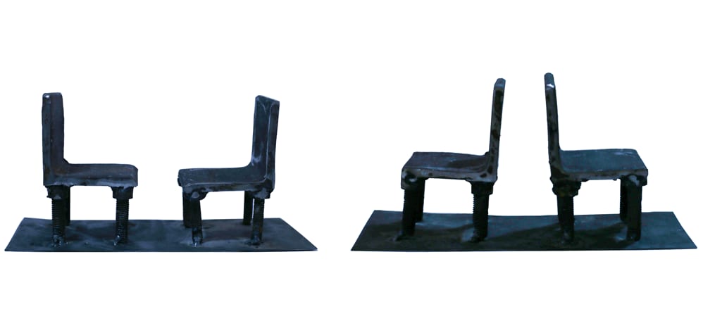 Sculpture of a set of chairs